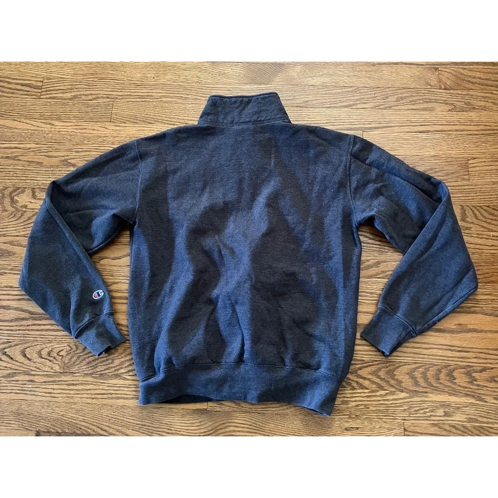 Champion WPI Worcester Polytechnic Institute Quarter Zip Sweatshirt Gray Medium